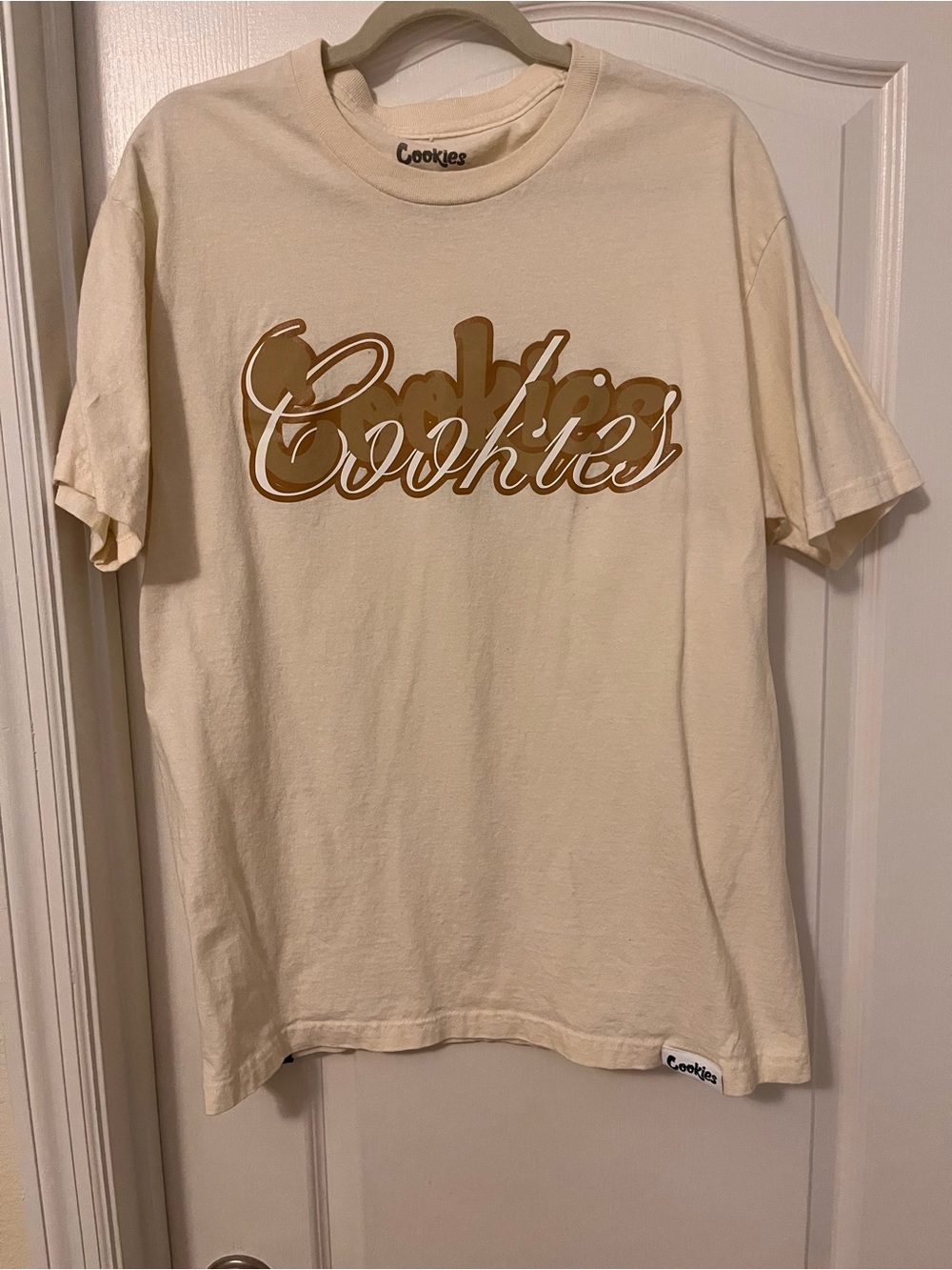 Cookies Men's Short-Sleeve Logo Tee in Cream